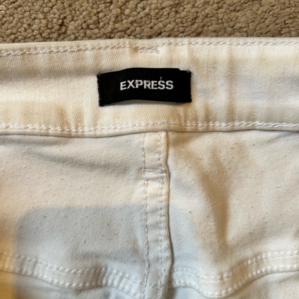 Express White High Rise Skinny Jeans - Picture 5 of 8
